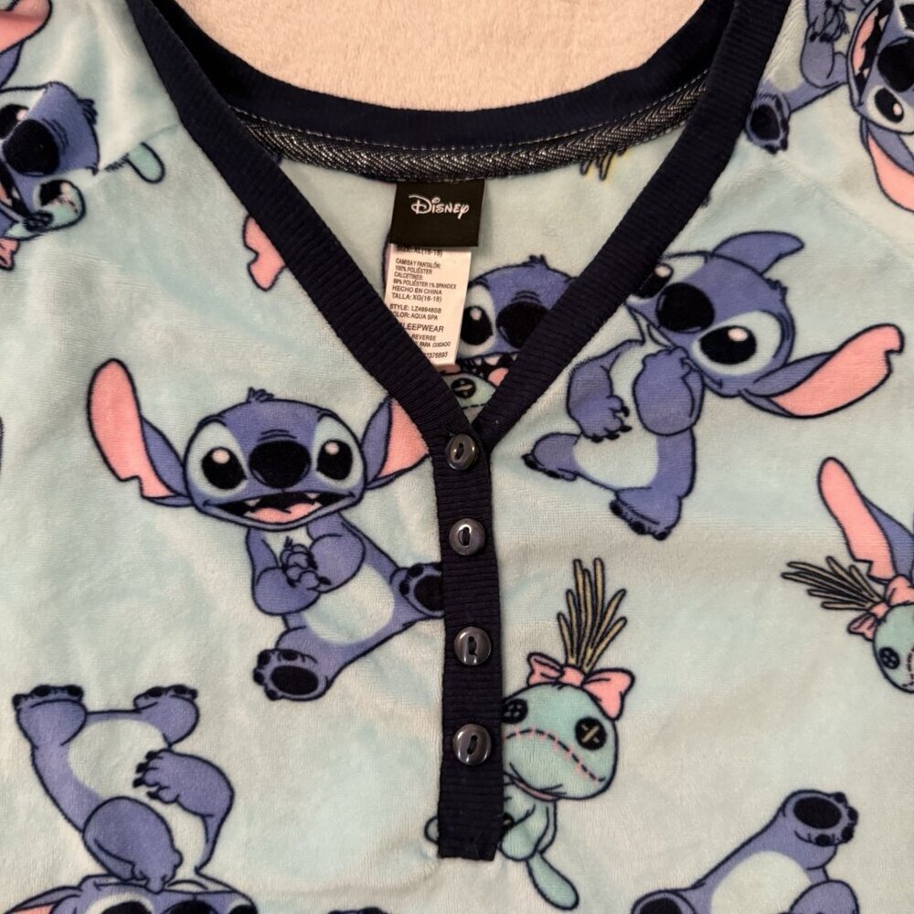 2 Piece Disney Lilo &‎ Stitch Women’s Pajama Set XL 16-18 - Picture 6 of 15